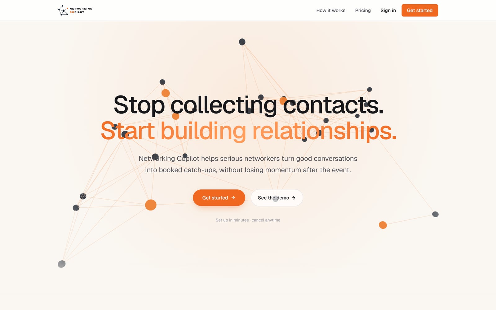 Networking Copilot product homepage