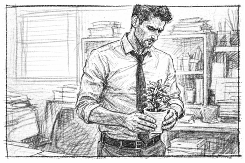 Storyboard concept sketch