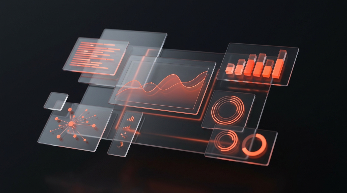 Business owner reviewing a live operations dashboard with revenue, pipeline and job tracking on screen